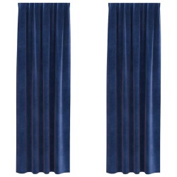 Rideaux occultants 2 pcs Bleu foncé 140 x 260 cm Velours 536711536711