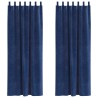 Rideaux occultants 2 pcs Bleu foncé 140 x 260 cm Velours 536712536712