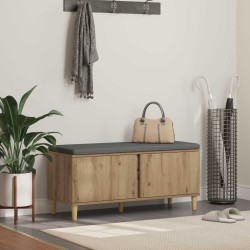 Banc d'entrée avec coussin Chêne Artisanal 100 x 38 x 46 cm 536715536715