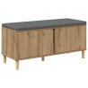 Banc d'entrée avec coussin Chêne Artisanal 100 x 38 x 46 cm 536715536715