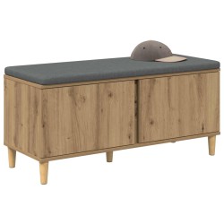 Banc d'entrée avec coussin Chêne Artisanal 100 x 38 x 46 cm 536715536715