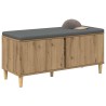 Banc d'entrée avec coussin Chêne Artisanal 100 x 38 x 46 cm 536715536715