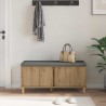 Banc d'entrée avec coussin Chêne Artisanal 100 x 38 x 46 cm 536715536715