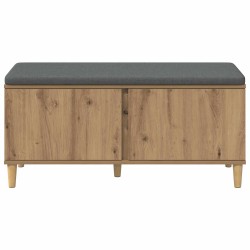 Banc d'entrée avec coussin Chêne Artisanal 100 x 38 x 46 cm 536715536715