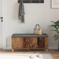 Banc d'entrée avec coussin Bois ancien 100 x 38 x 46 cm 536718536718