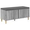 Banc d'entrée avec coussin Gris Sonoma 100 x 38 x 46 cm 536719536719