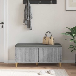 Banc d'entrée avec coussin Gris Sonoma 100 x 38 x 46 cm 536719536719