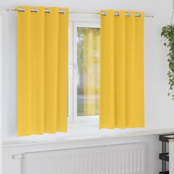 Rideaux occultants avec anneaux 2 pcs Jaune moutarde 536720536720