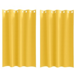 Rideaux occultants avec anneaux 2 pcs Jaune moutarde 536720536720