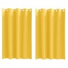 Rideaux occultants avec anneaux 2 pcs Jaune moutarde 536720536720