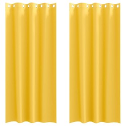 Rideaux occultants avec anneaux 2 pcs Jaune moutarde 536721536721