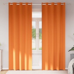 Rideaux occultants avec anneaux 2 pcs Orange vif 225 x 140 cm 536722536722