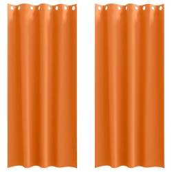 Rideaux occultants avec anneaux 2 pcs Orange vif 225 x 140 cm 536722536722