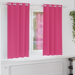 Rideaux occultants avec anneaux 2 pcs Rose vif 175 x 140 cm 536724536724