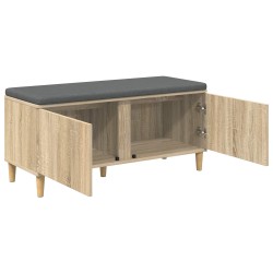 Banc d'entrée avec coussin Chêne Sonoma 100 x 38 x 46 cm 536725536725