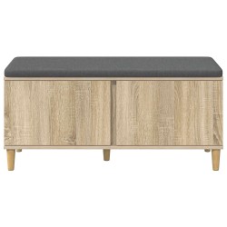 Banc d'entrée avec coussin Chêne Sonoma 100 x 38 x 46 cm 536725536725