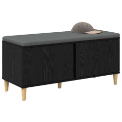 Banc d'entrée avec coussin Chêne Noir 100 x 38 x 46 cm 536726536726