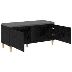 Banc d'entrée avec coussin Chêne Noir 100 x 38 x 46 cm 536726536726