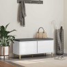 Banc d'entrée Blanc 100 x 38 x 46 cm Bois Ingénierie et Tissu 536727536727