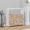 Portant de bois chauffage blanc 90x28x90 cm 536728536728