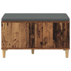 Banc d'entrée avec coussin Bois ancien 80 x 38 x 46 cm 536729536729