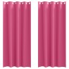 Rideaux occultants avec anneaux 2 pcs Rose vif 260 x 140 cm 536732536732