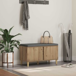 Banc d'entrée avec coussin Chêne Artisanal 80 x 38 x 46 cm 536733536733