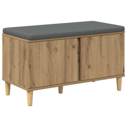 Banc d'entrée avec coussin Chêne Artisanal 80 x 38 x 46 cm 536733536733