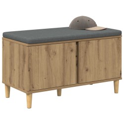 Banc d'entrée avec coussin Chêne Artisanal 80 x 38 x 46 cm 536733536733