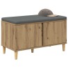 Banc d'entrée avec coussin Chêne Artisanal 80 x 38 x 46 cm 536733536733