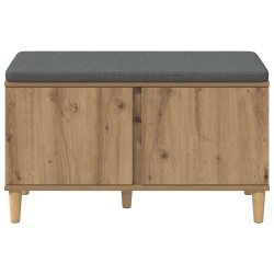Banc d'entrée avec coussin Chêne Artisanal 80 x 38 x 46 cm 536733536733