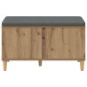 Banc d'entrée avec coussin Chêne Artisanal 80 x 38 x 46 cm 536733536733