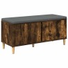 Banc d'entrée avec coussin Chêne Fumé 100 x 38 x 46 cm 536734536734