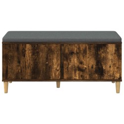Banc d'entrée avec coussin Chêne Fumé 100 x 38 x 46 cm 536734536734