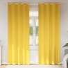Rideaux occultants avec anneaux 2 pcs Jaune moutarde 536735536735