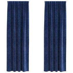 Rideaux occultants 2 pcs Bleu foncé 140 x 245 cm Velours 536736536736