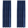 Rideaux occultants 2 pcs Bleu foncé 140 x 245 cm Velours 536736536736