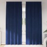 Rideaux occultants 2 pcs Bleu foncé 140 x 225 cm Velours 536745536745