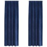 Rideaux occultants 2 pcs Bleu foncé 140 x 225 cm Velours 536745536745