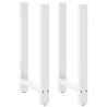 Pieds de table de bar Blanc 2 pièces 40 x (90-91) cm Acier 536746536746