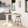 Pieds de table de bar Blanc 2 pièces 40 x (90-91) cm Acier 536746536746