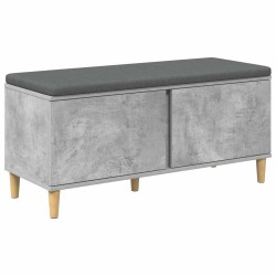 Banc d'entrée avec coussin Gris Béton 100 x 38 x 46 cm 536748536748