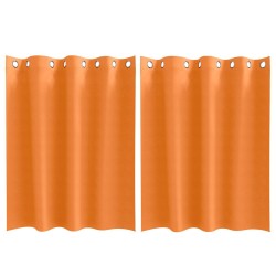 Rideaux occultants avec anneaux 2 pcs Orange vif 140 x 140 cm 536750536750