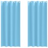 Rideaux occultants avec anneaux 2 pcs Bleu clair 225 x 140 cm 536752536752