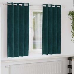 Rideaux occultants 2 pcs Vert foncé 140 x 175 cm Velours 536753536753