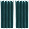 Rideaux occultants 2 pcs Vert foncé 140 x 175 cm Velours 536753536753