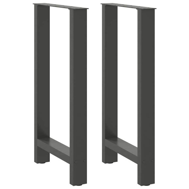 Pieds de table de bar Anthracite 2 pièces 40 x (90-91) cm Acier 536757536757