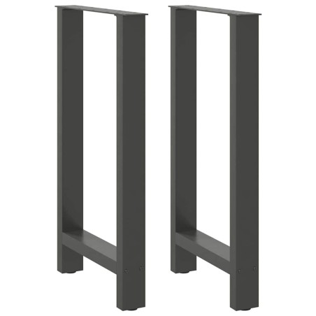 Pieds de table de bar Anthracite 2 pièces 40 x (90-91) cm Acier 536757536757