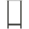 Pieds de table de bar Anthracite 2 pièces 40 x (90-91) cm Acier 536757536757