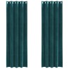 Rideaux occultants 2 pcs Vert foncé 140 x 245 cm Velours 536758536758